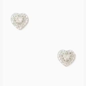 Something Sparkly Heart Clay Pave Studs